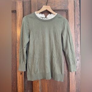 LOFT Olive Long Sleeve Women's Top